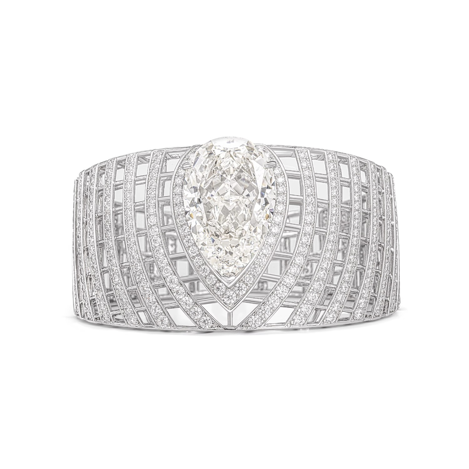 鏤空合成鋯石手鐲925銀手鐲