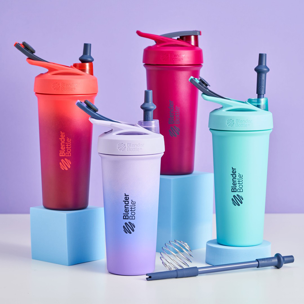 Blender Bottle 不鏽鋼搖搖杯【Sleek 星光銀】25oz-果果能量