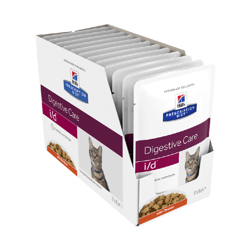 Hill’s-處方食品貓用I/D 消化系統護理濕糧 ( 雞肉 ) 85G ( 12包)605916