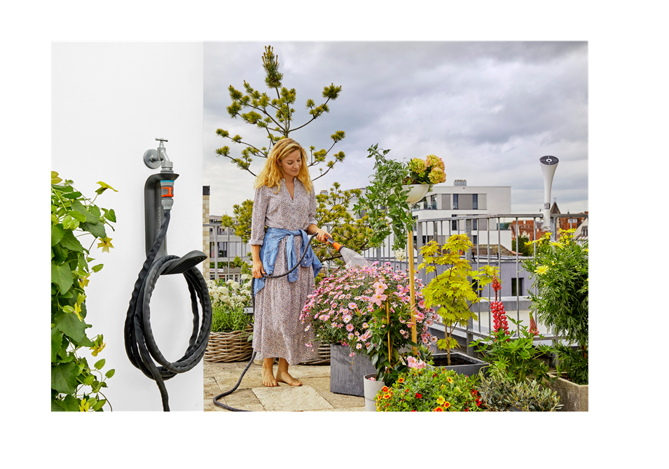 "GARDENA" 德國20m-4分紡織軟喉收納架(4個/盒)-[18590]