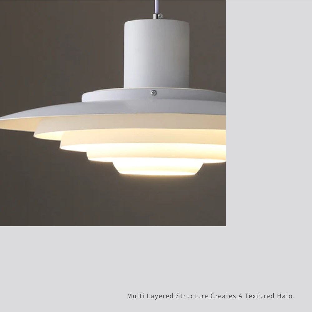 好萩家居|Brossé吊燈,白色款,層層交疊中透出細膩光暈,時尚又透露出一絲溫暖。