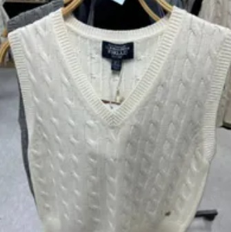 [S] WHO.A.U WOMEN CABLE VEST,IVORY, WHKVD4931F-00-IVORY (SWAU256)