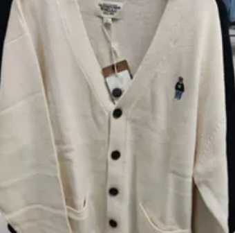 [S] WHO.A.U STEVE V-NECK CARDIGAN,IVORY, WHCKC4813U-IVORY (SWAU257)