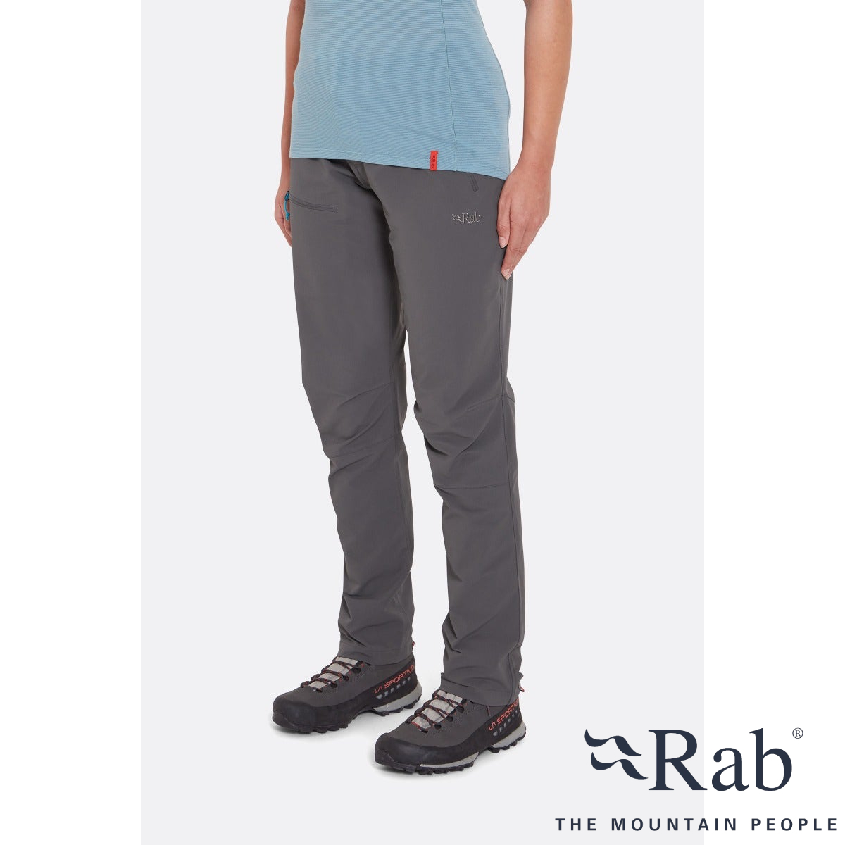 Rab Incline AS Pants Women's 女款 防風防潑水軟殼長褲 石墨灰 QFU-85-GRH [HappyOutdoor]