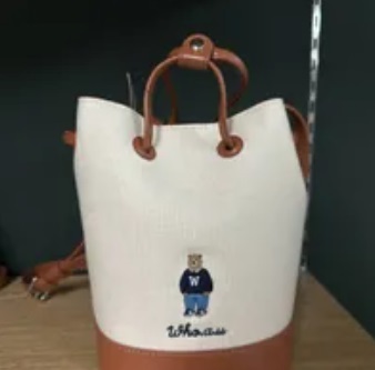 [S] WHO.A.U STEVE CANVAS SQUARE BUCKET BAG,IVORY, WHBGD3811A-00-IVORY (SWAU258)