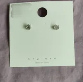[S] NYU.NYU ROSE SMALL EARRING, SILVER, SNN268 (SNN268)