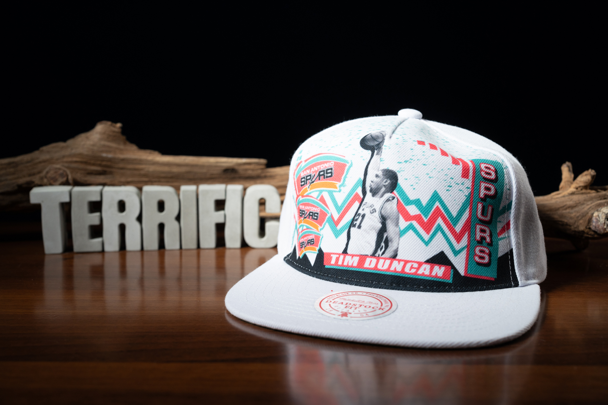 NBA帽子 San Antonio Spurs 聖安東尼奧馬刺 Tim Duncan 人像染印 棒球帽 M&N 可調式 全新