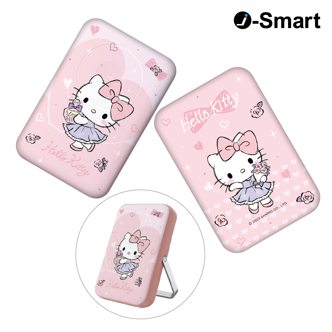 SANRIO CHARACTERS-3合1磁吸行動電源-HELLO KITTY