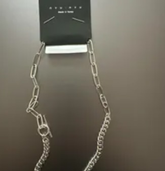 [S] NYU.NYU TWO CHAINS NECKLACE, SILVER, SNN282 (SNN282)
