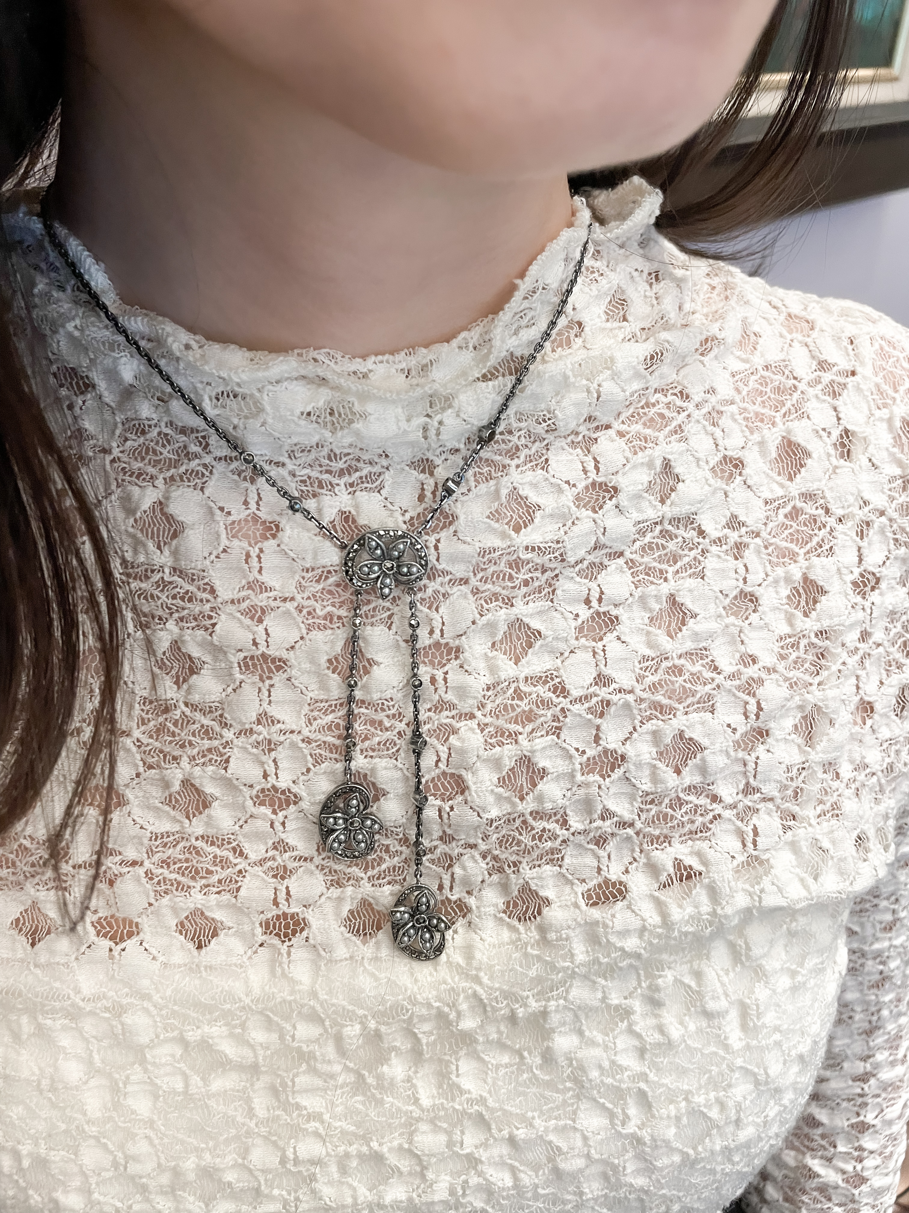 不對稱小米珠項鍊