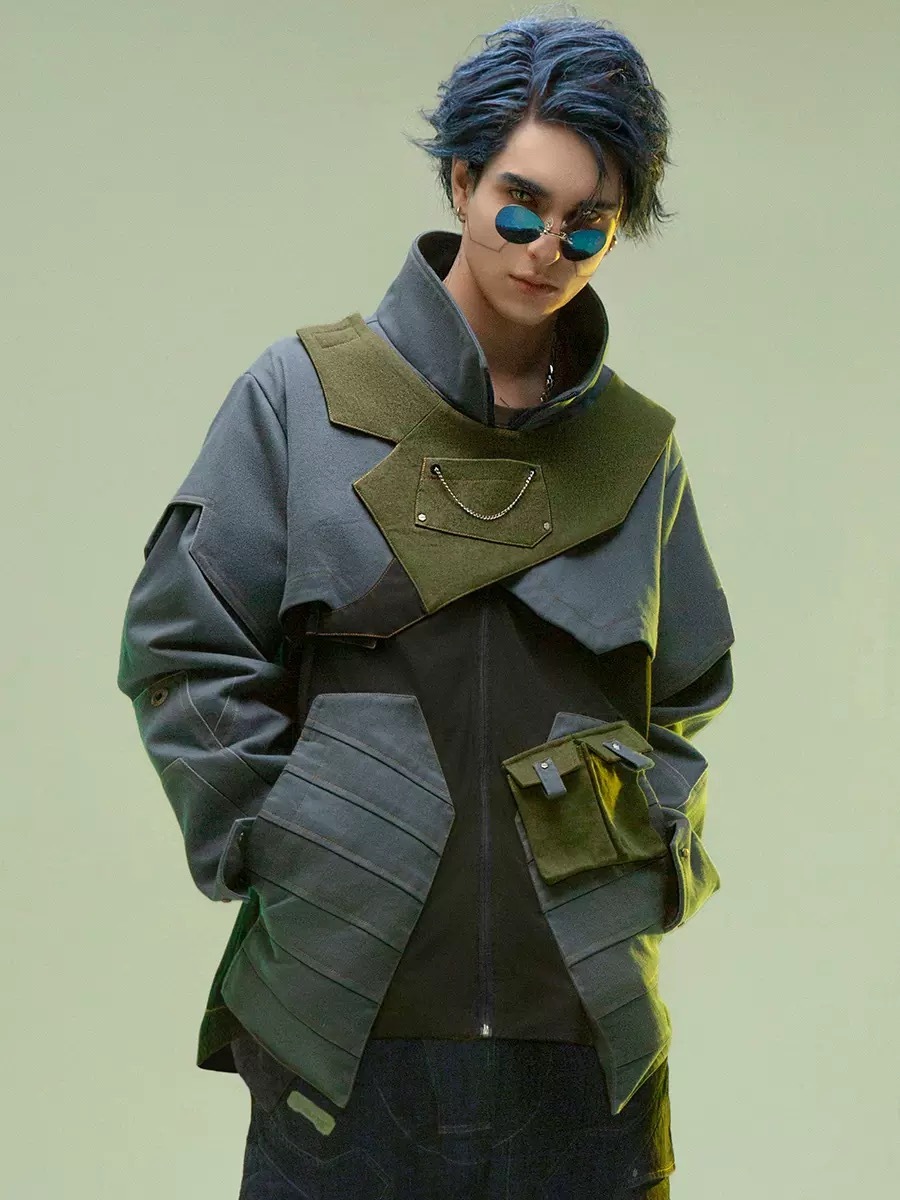 不作惡「遠地先遣夾克」賽博龐克多口袋探險夾克