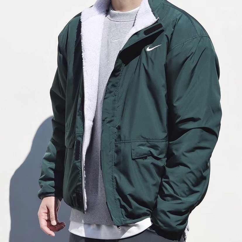 NIKE 高領雙面羊羔毛外套 防風外套  （FV8588-010 / FV8588-133）