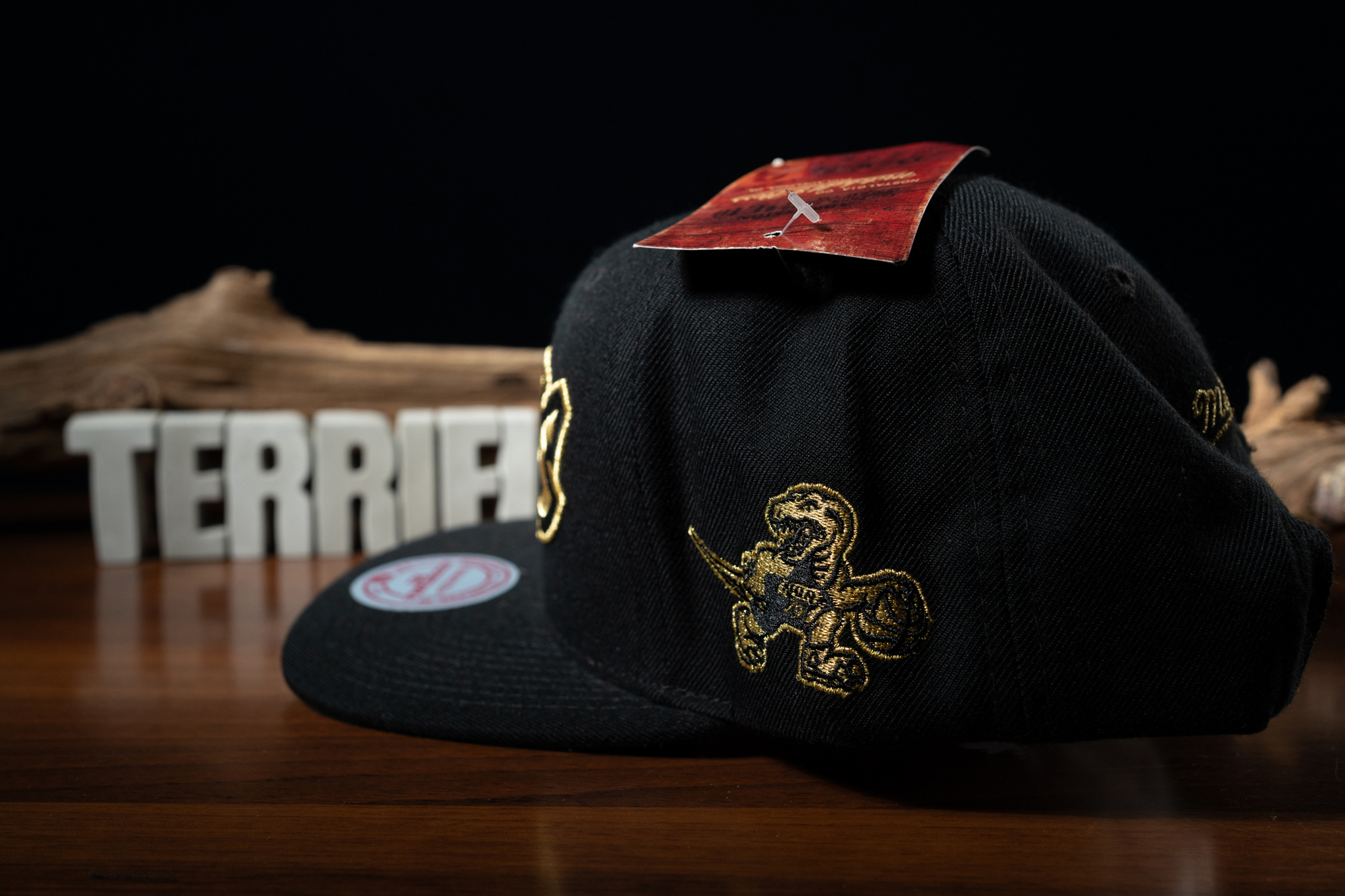 NBA帽子 Toronto Raptors 多倫多暴龍 城市黑 側邊大圖電繡 棒球帽 M&N 可調式 全新