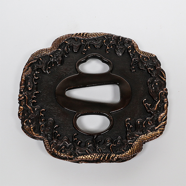 【喜泉堂】鍔型波龍 銅壺墊