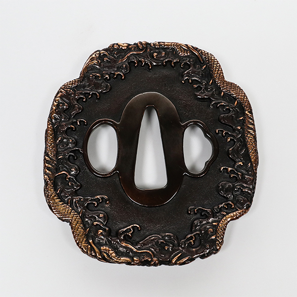 【喜泉堂】鍔型波龍 銅壺墊