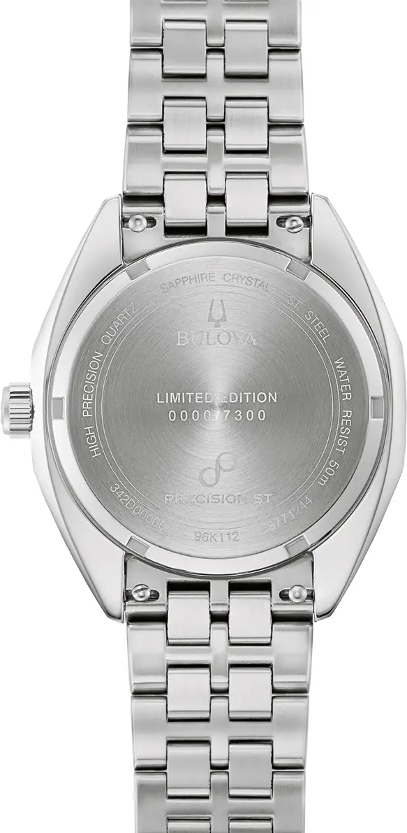 萬年鐘錶 - BULOVA 寶路華   Bulova 1973 Jet Star 'F'  經典白面盤高振頻不鏽鋼款男錶 96K112 錶徑 40MM