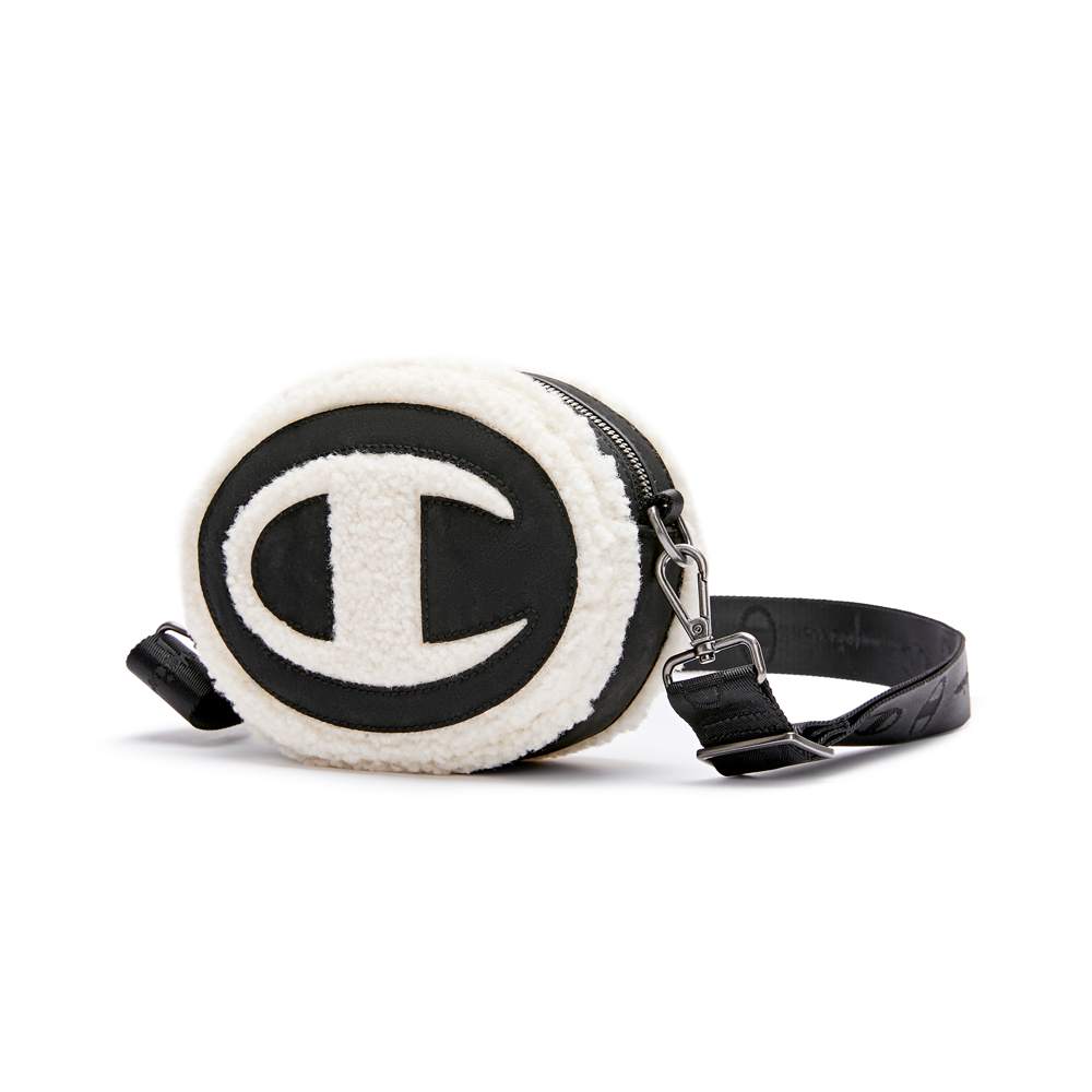 中性-SZ羊絨拼接圓餅包-黑色（U3DACPU23U1）