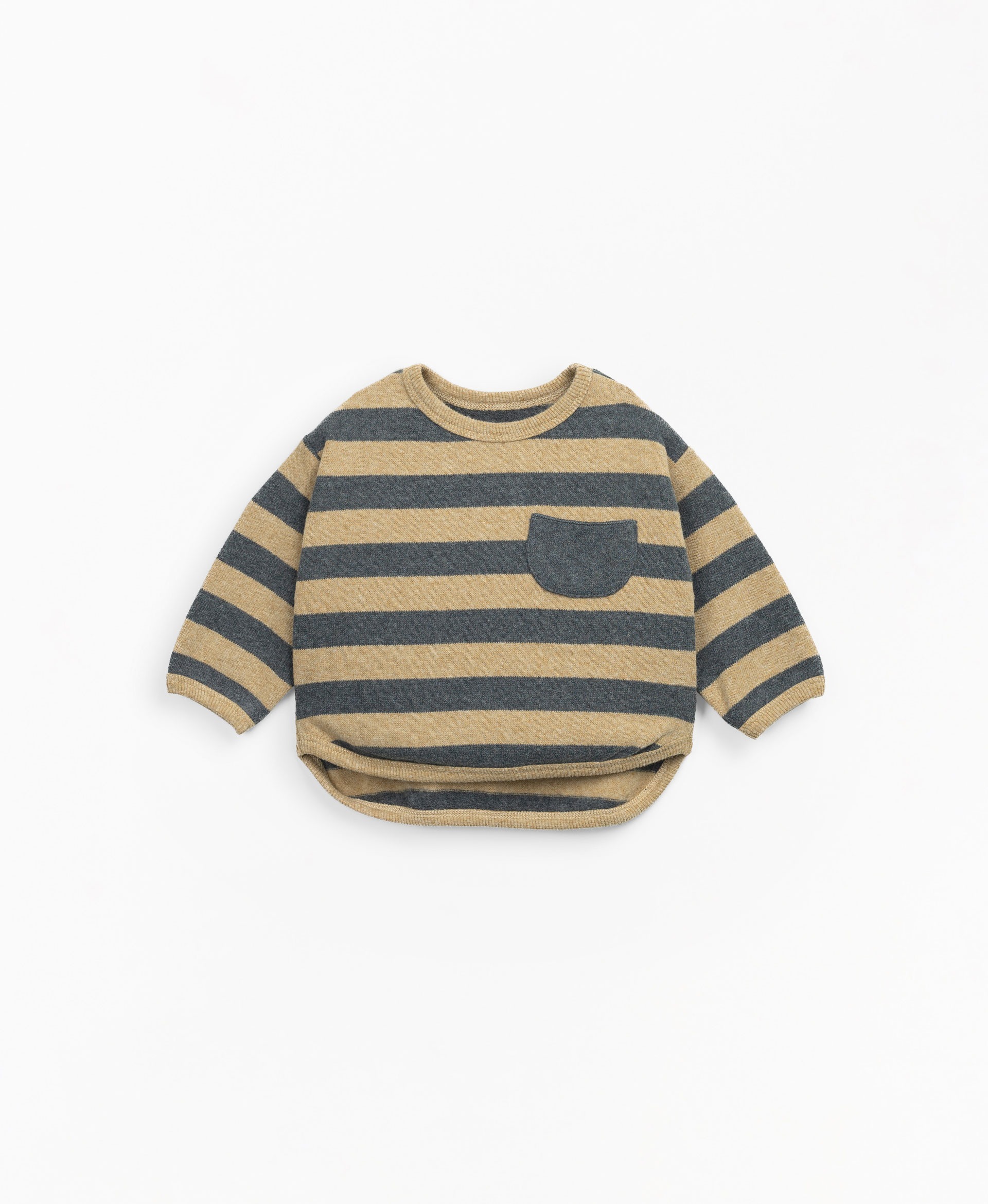 葡萄牙Play Up 有機棉撞色條紋上衣 - Nature Melange