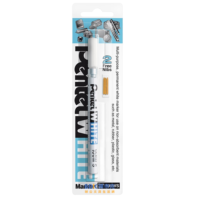 Pentel 飛龍文具 百點油漆筆 細字 2.0mm X100W-S 白色