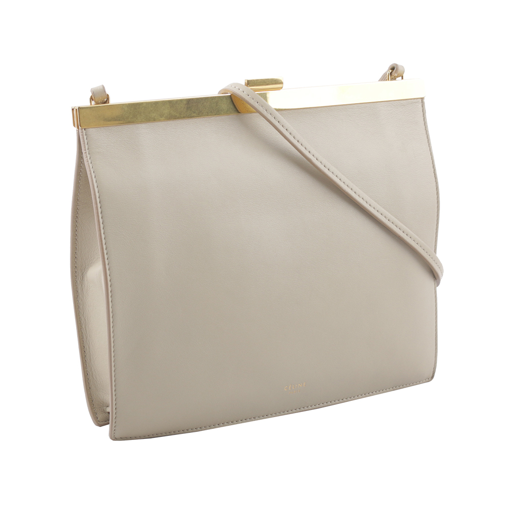 【CELINE】MINI CLASP小牛皮開釦斜背包