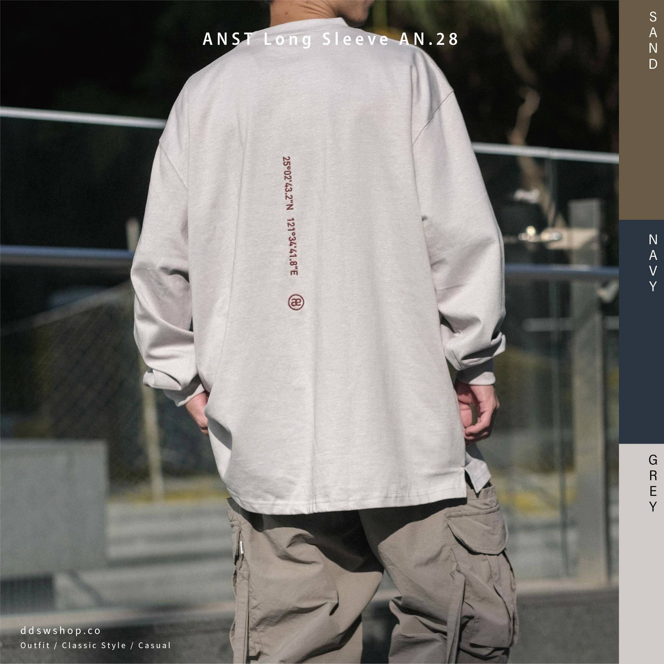 ANST 立體口袋刺繡長T AN.28