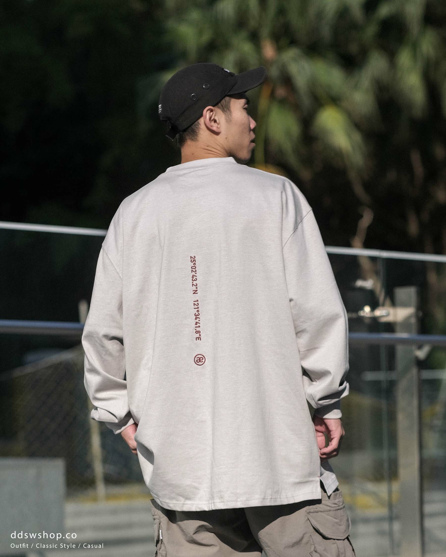 ANST 立體口袋刺繡長T AN.28