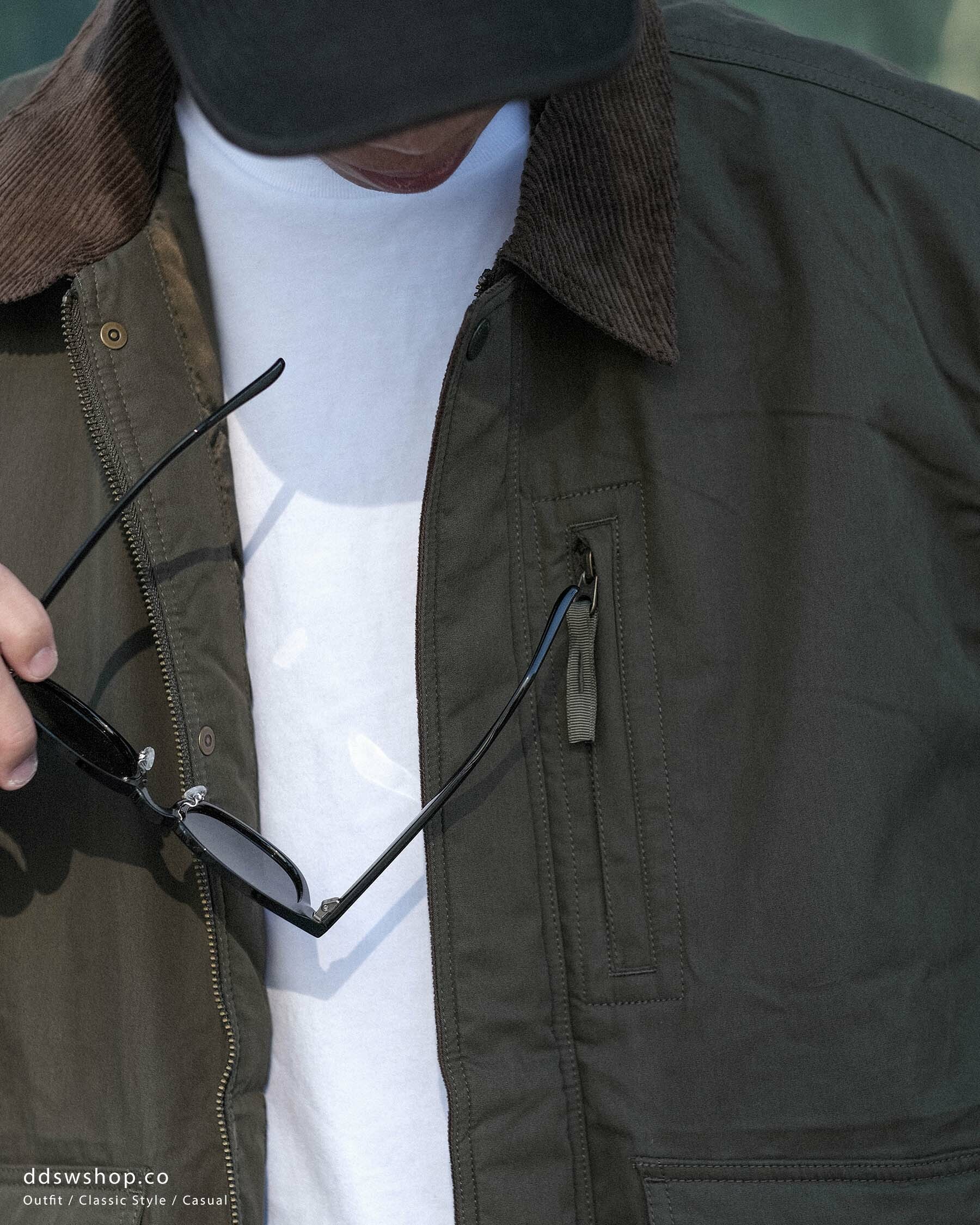 "代購" JP ONLY 燈芯絨衣領 鋪棉拉鍊夾克