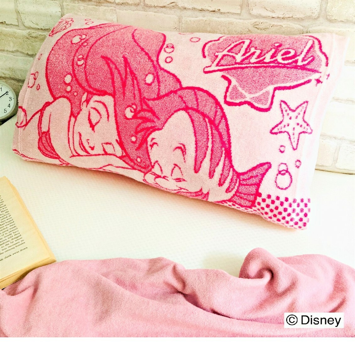 迪士尼公主 - 毛巾枕頭套 | 美人魚 抗菌、除臭(日本直送)