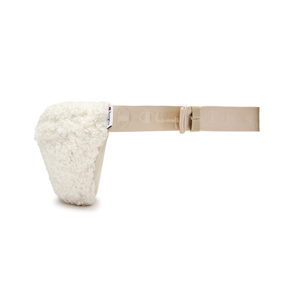 中性-絨毛LOGO腰包-米色（U3DACPU31D3）