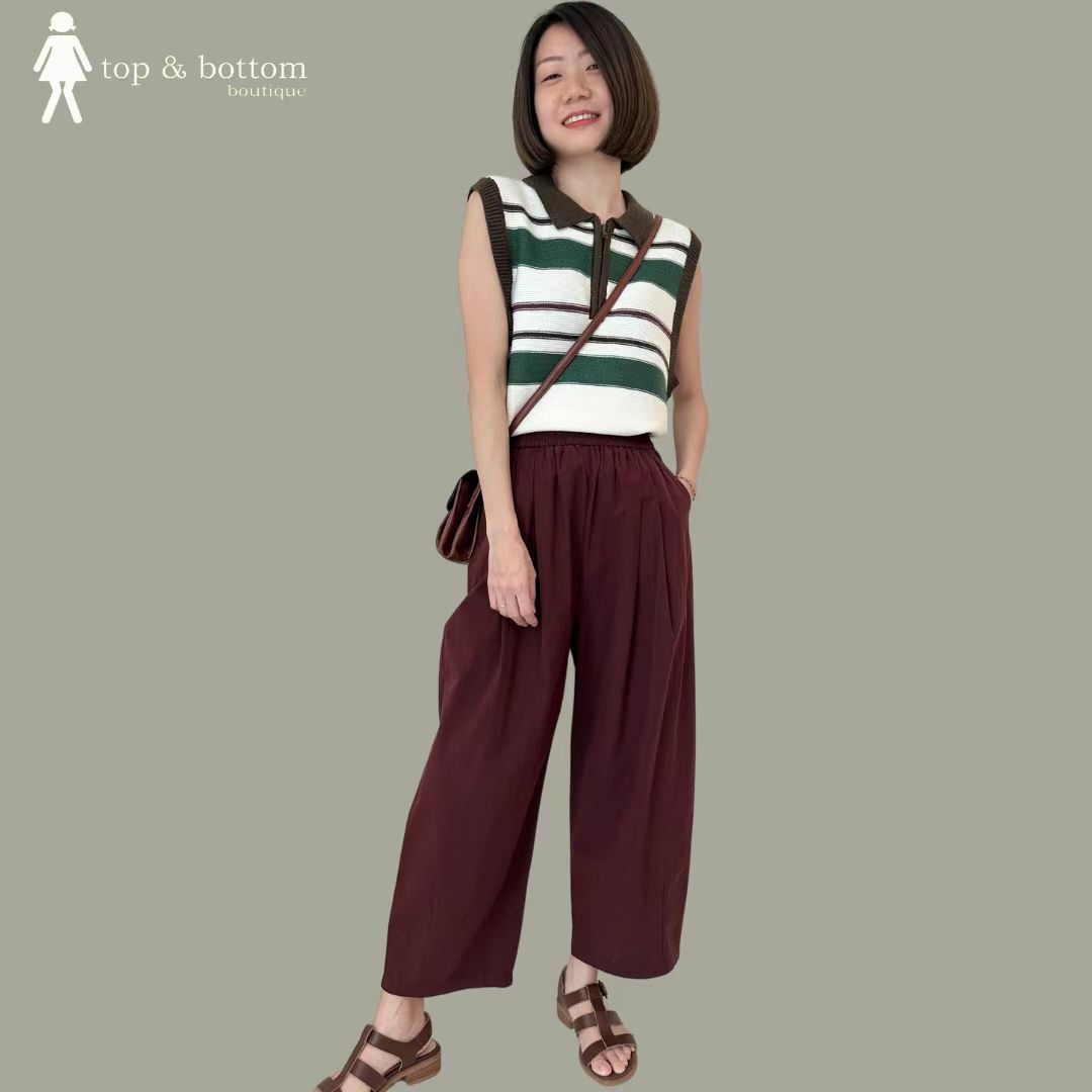 COTTON ELASTIC WAISTED HAREM PANT