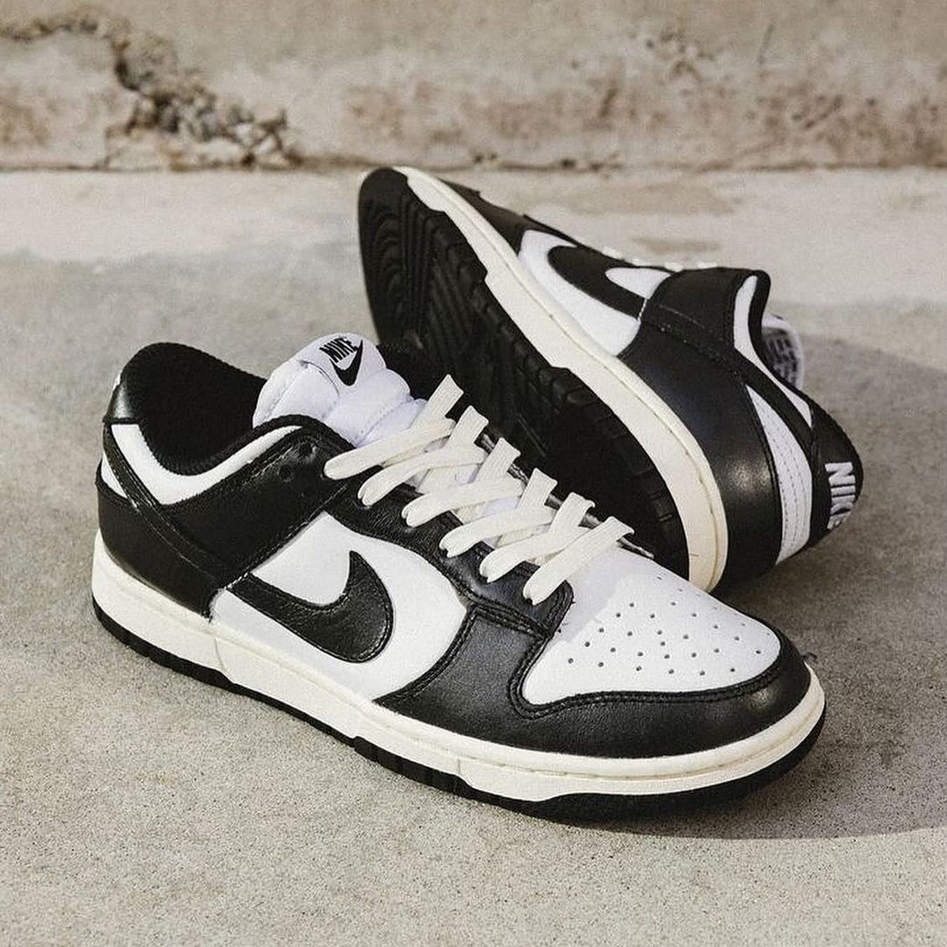 NIKE DUNK LOW 復古熊貓 黑白 奶油底 仿舊 亮面 仿皮革 女鞋 FQ8899-100 /現貨