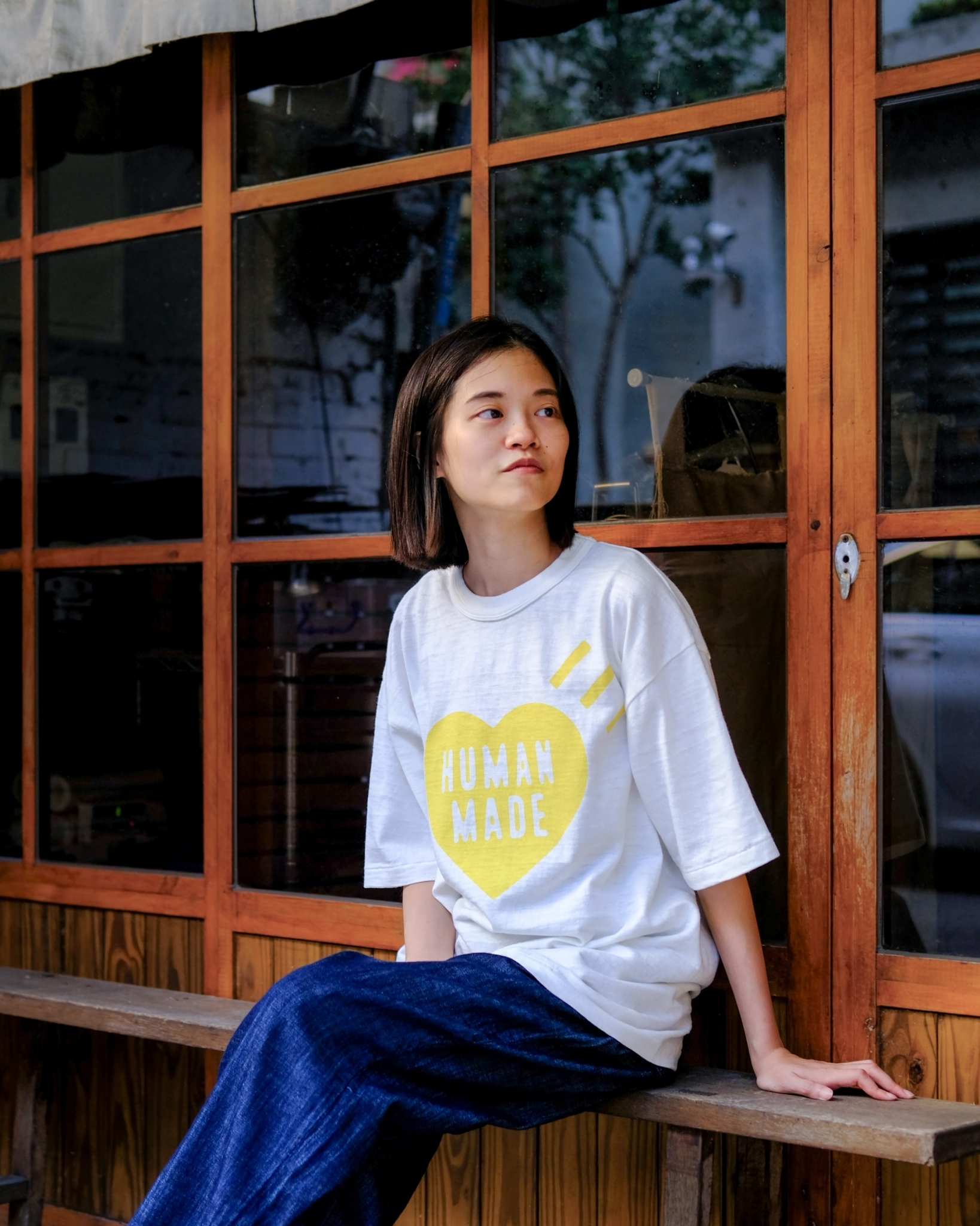 2024年冬【法人向けお歳暮】 Human 兩色) Made 大阪黃 日本限定短TEE トップス