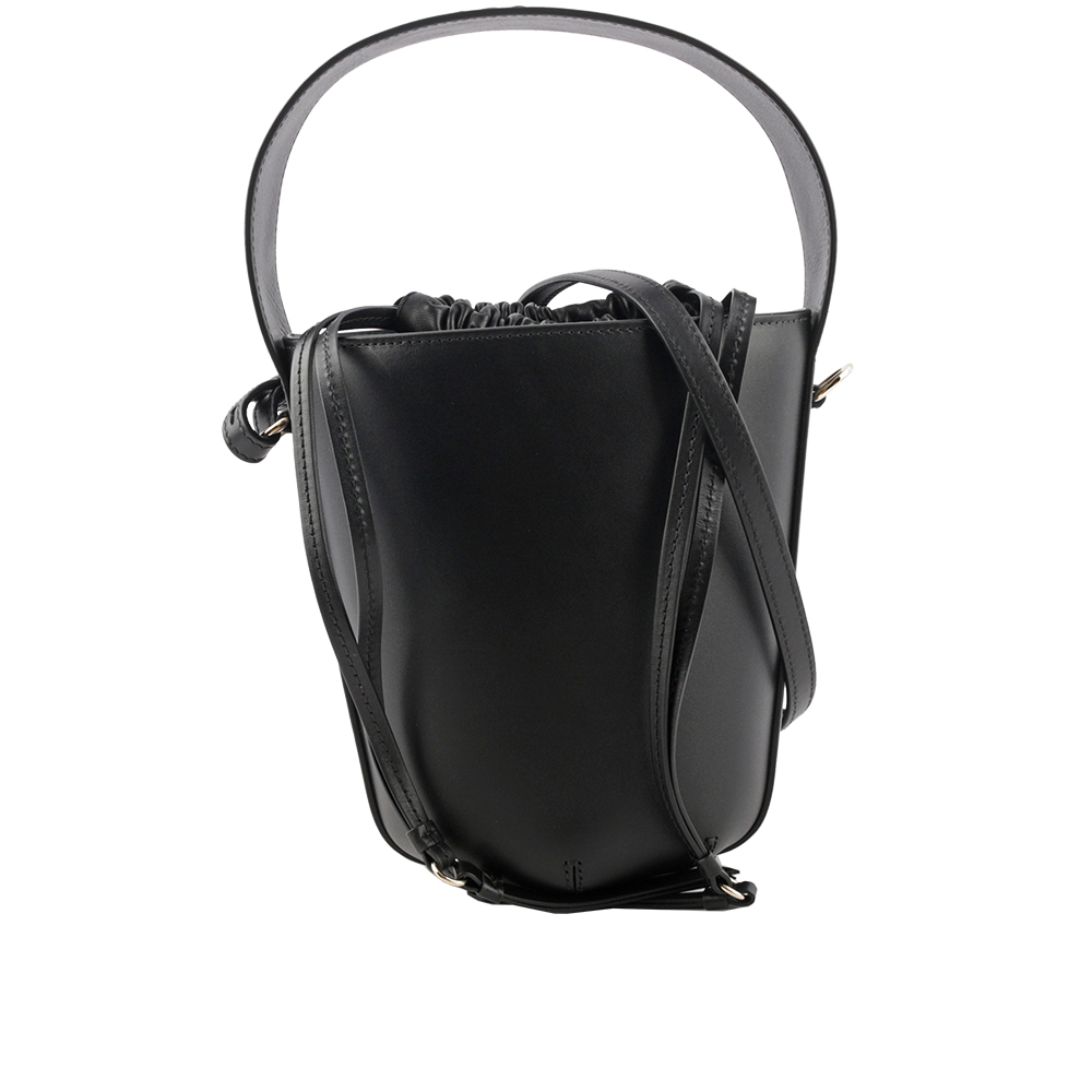 【CHLOE'】Sense 刺繡標誌小牛皮束口水桶包(黑色) CHC23SS420I60 001