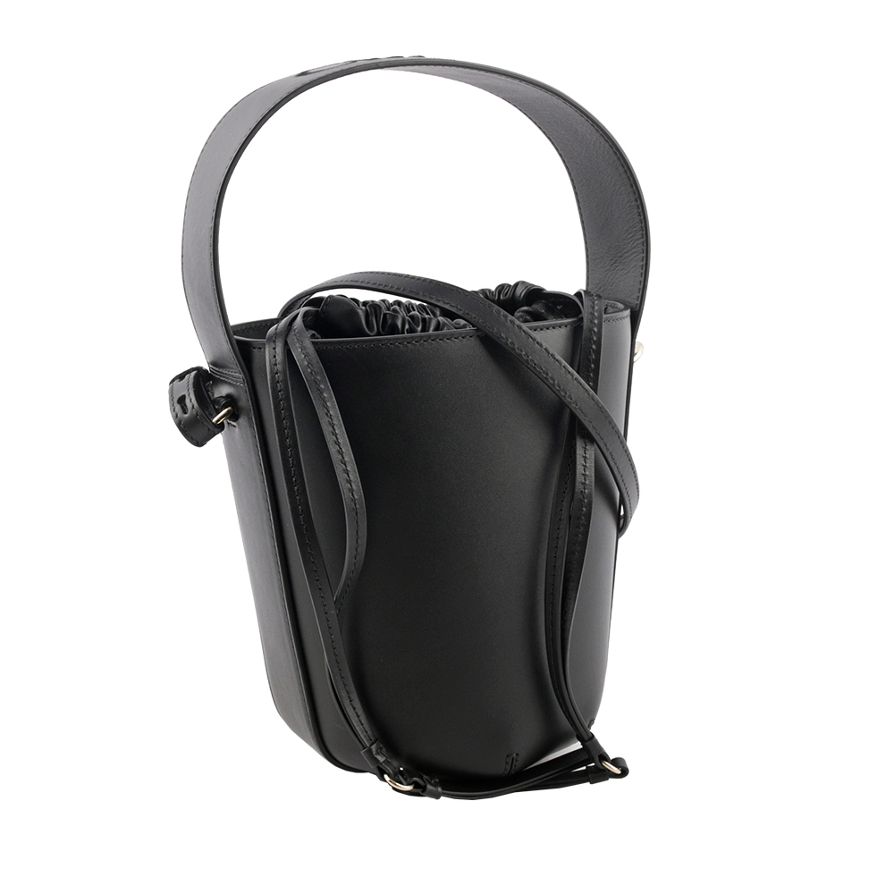 【CHLOE'】Sense 刺繡標誌小牛皮束口水桶包(黑色) CHC23SS420I60 001