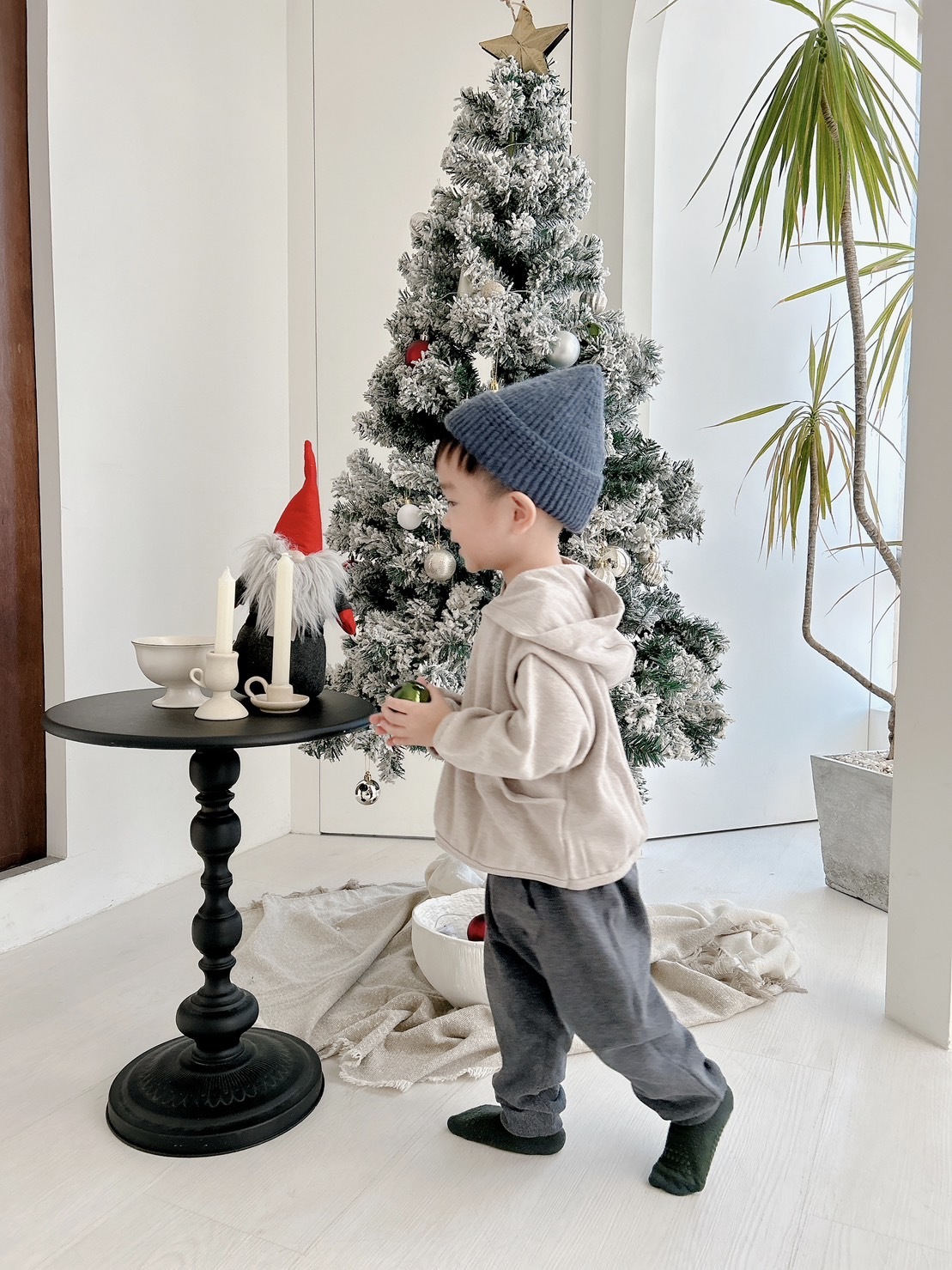 葡萄牙Play Up 有機棉袋鼠口袋長褲 - Bruno Melange