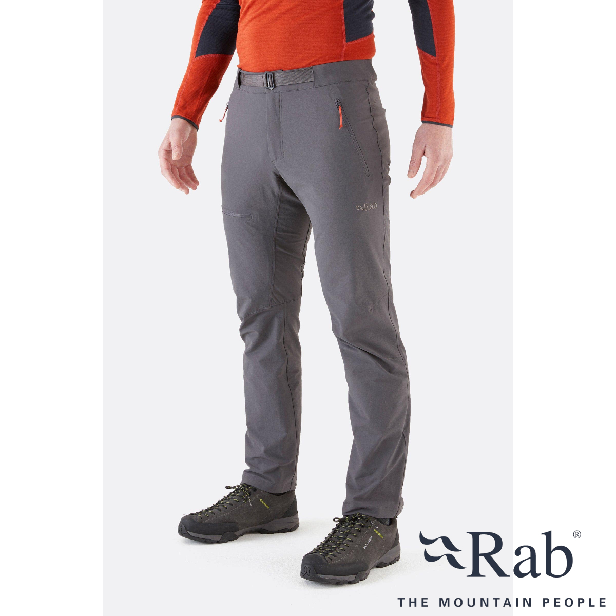 Rab Incline AS Pants Men's 男款 防風防潑水軟殼長褲 石墨灰 QFU-84-GRH [HappyOutdoor]