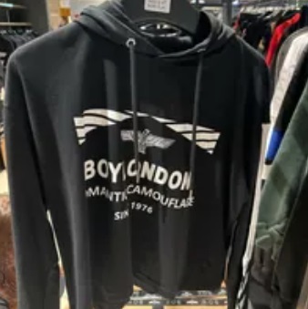 [S] BOYLONDON ROMANTIC CAMOUFLAGE HOODIE,BLACK WHITE, B71TPHD11F89 (SBB344)