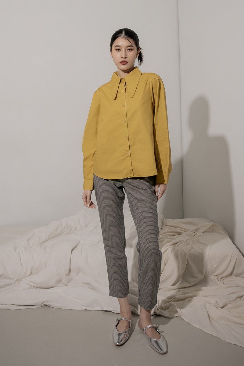 【官網限定】素面袖壓摺襯衫