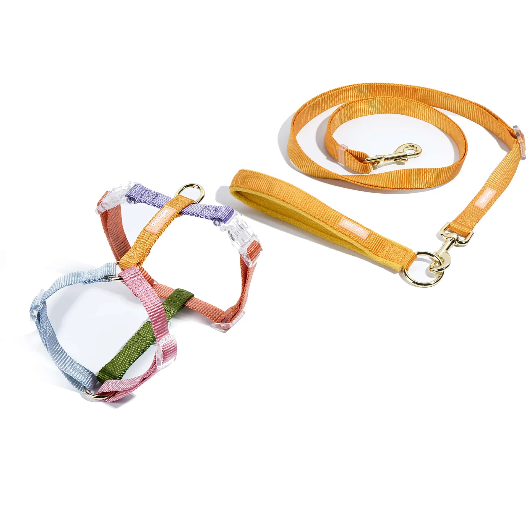 Tinklylife Rainbow Easy Walk Harness+Leash Rainbow