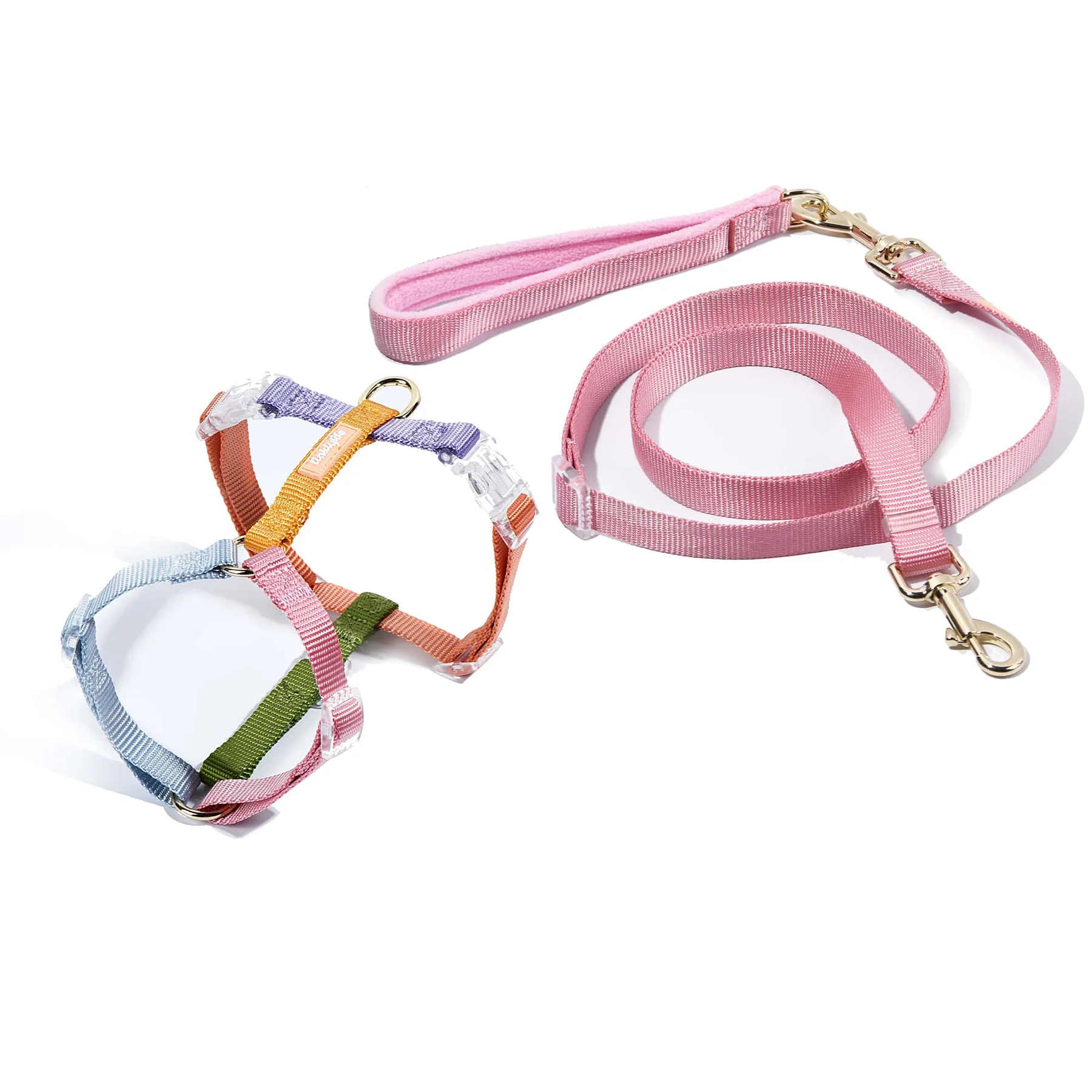 Tinklylife Rainbow Easy Walk Harness+Leash Rainbow