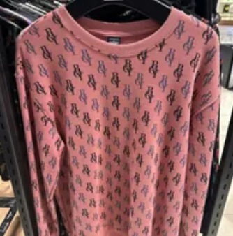 [S] BOYLONDON MONOGRAM SWEATSHIRT,INDIGO PINK, B21MT3023U57 (SBB349)