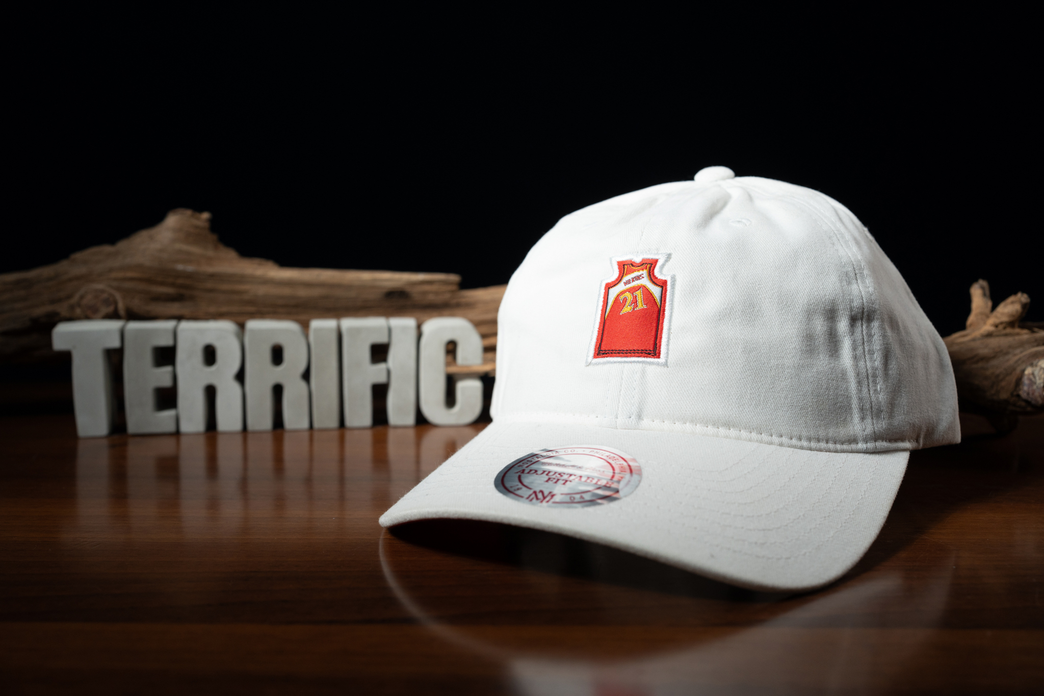 NBA帽子 Atlanta Hawks 亞特蘭大老鷹 Dominique Wilkins #21 復古紅 白 老帽 M&N 可調式 全新