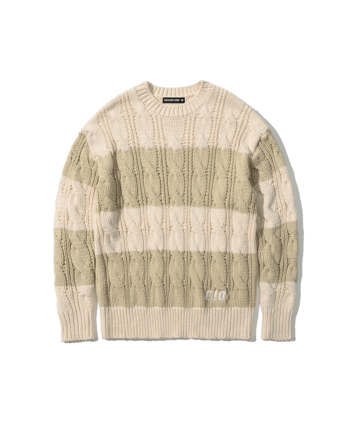 <黑五特價> OiOi Studio 針織條紋毛衣STRIPE CABLE KNIT