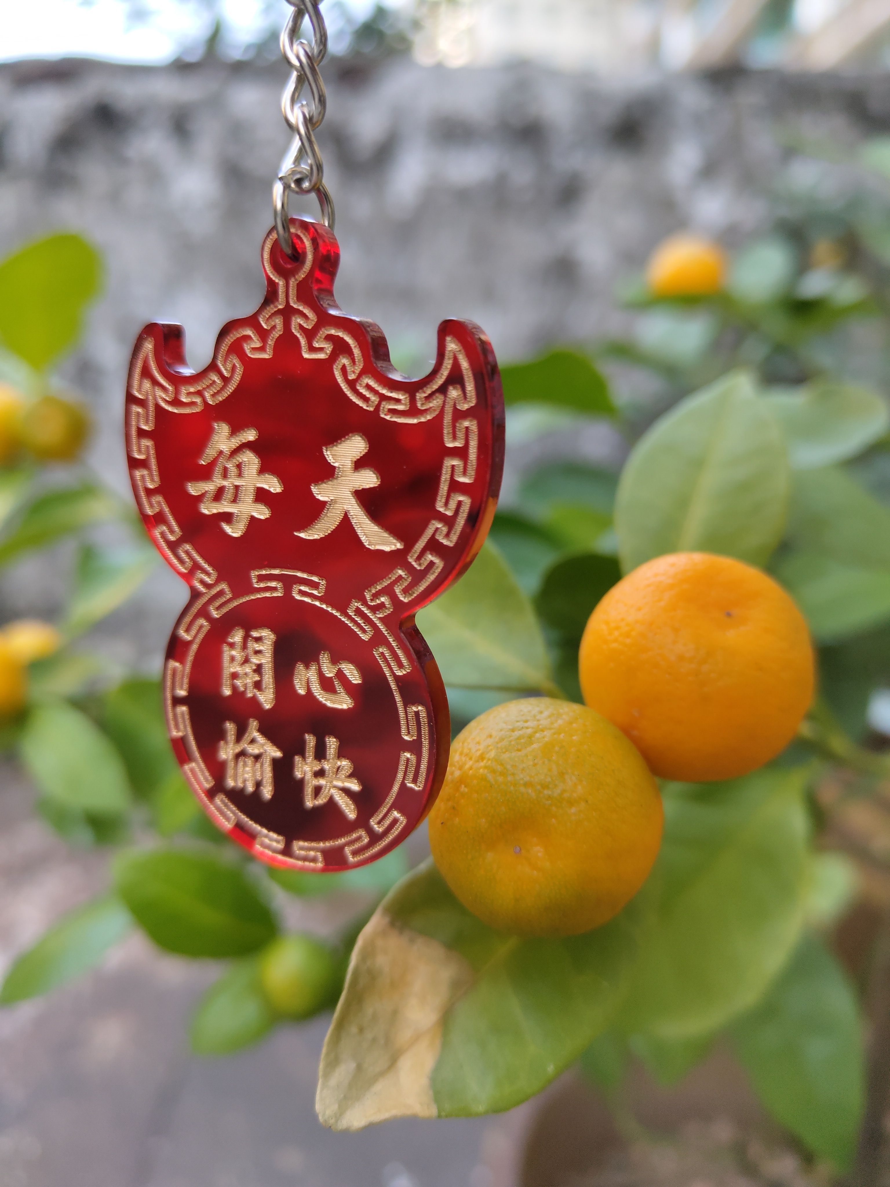 李漢港楷 「每天開心愉快」- 喜慶蝠鼠吊金錢系列