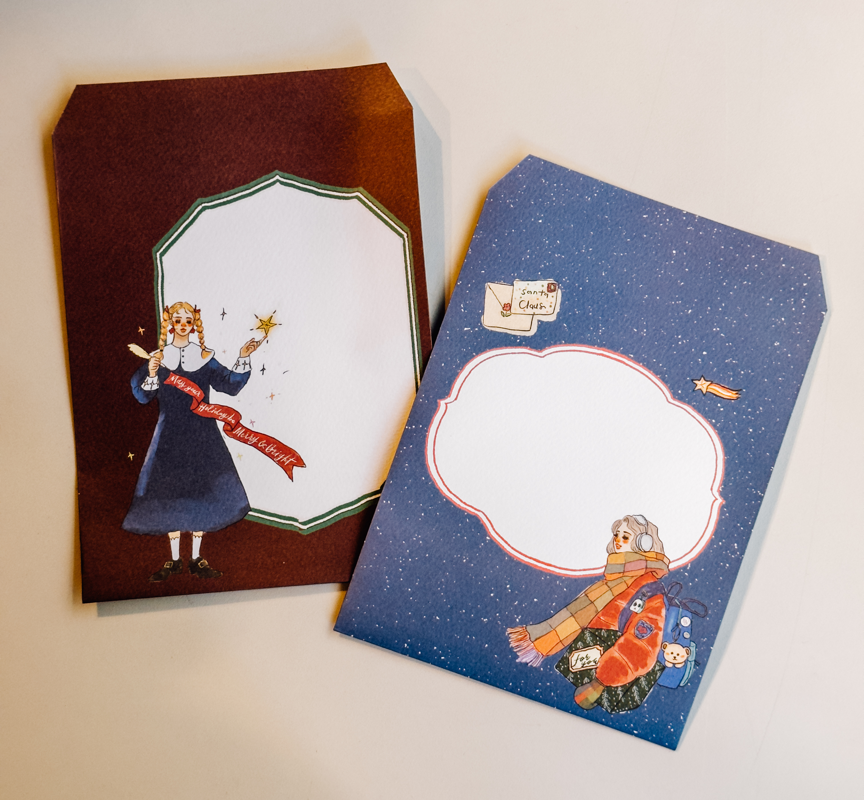 聖誕魔法學院 信封 兩款各四個 八個一組｜甜蜜生活