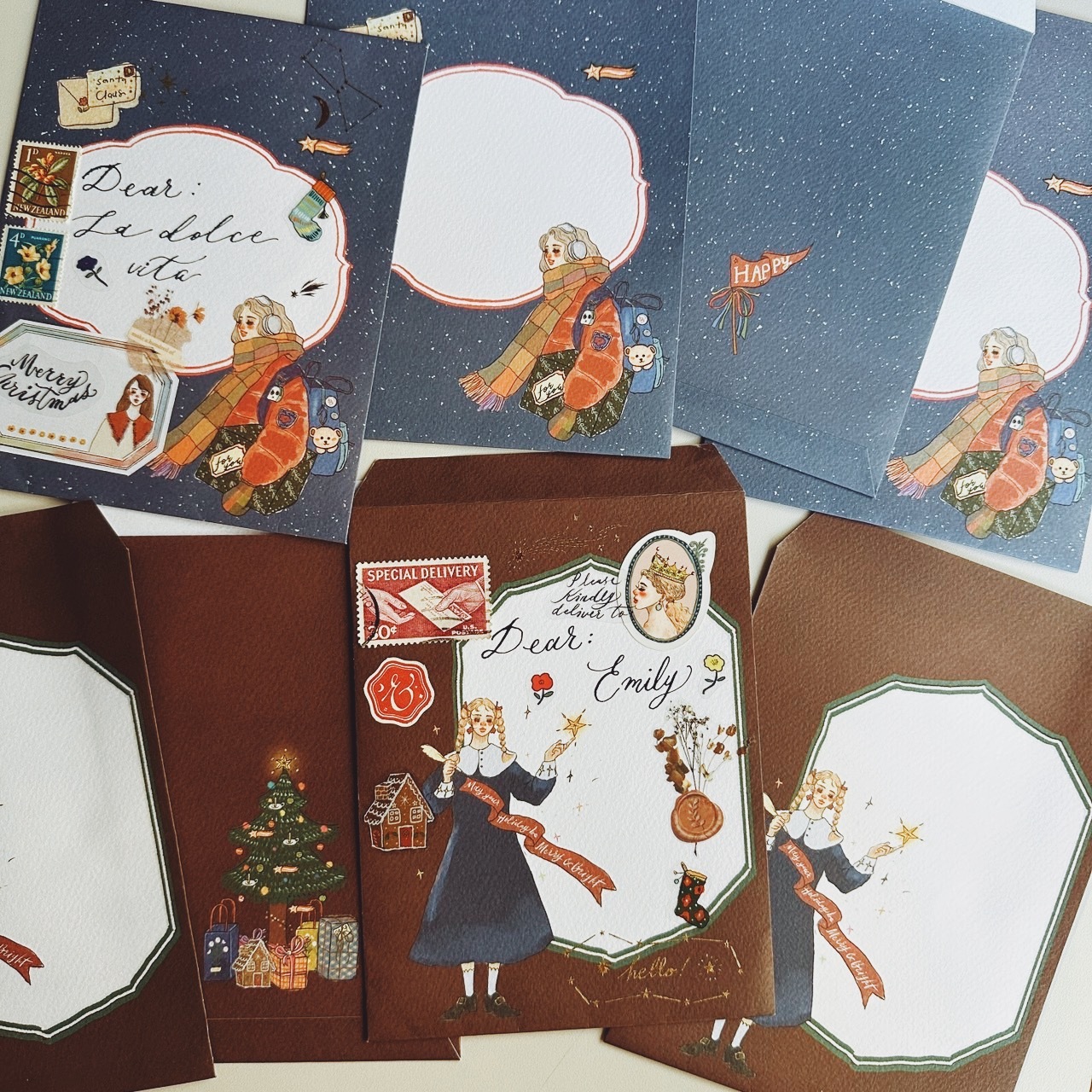 聖誕魔法學院 信封 兩款各四個 八個一組｜甜蜜生活