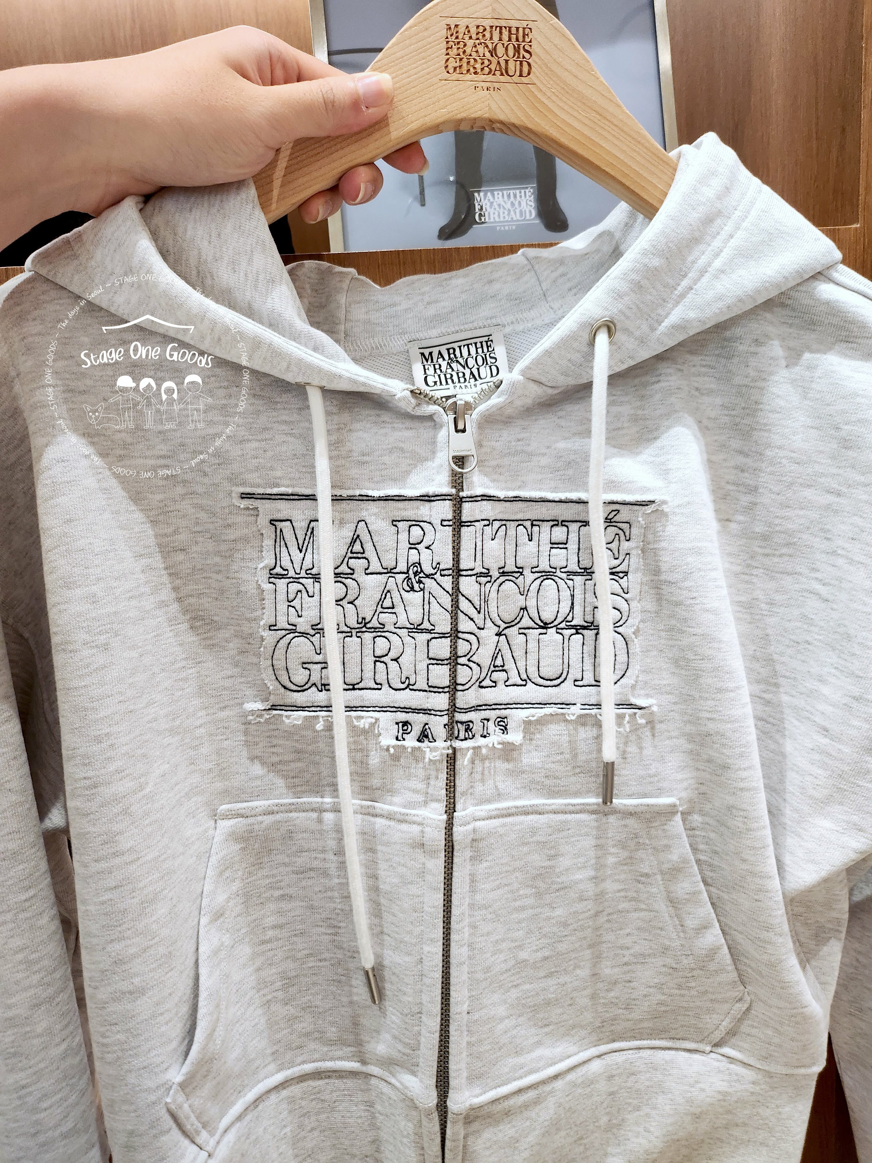 MFG W CLASSIC LOGO CROP HOODIE ZIPUP