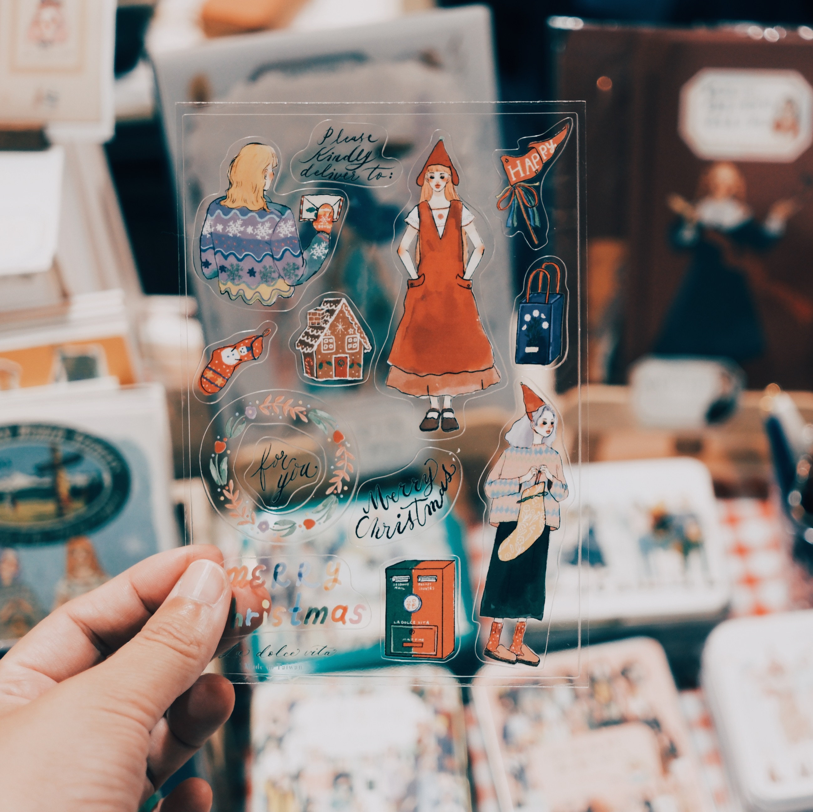 甜蜜生活的聖誕節 透明貼紙 2張一組 聖誕貼紙｜甜蜜生活