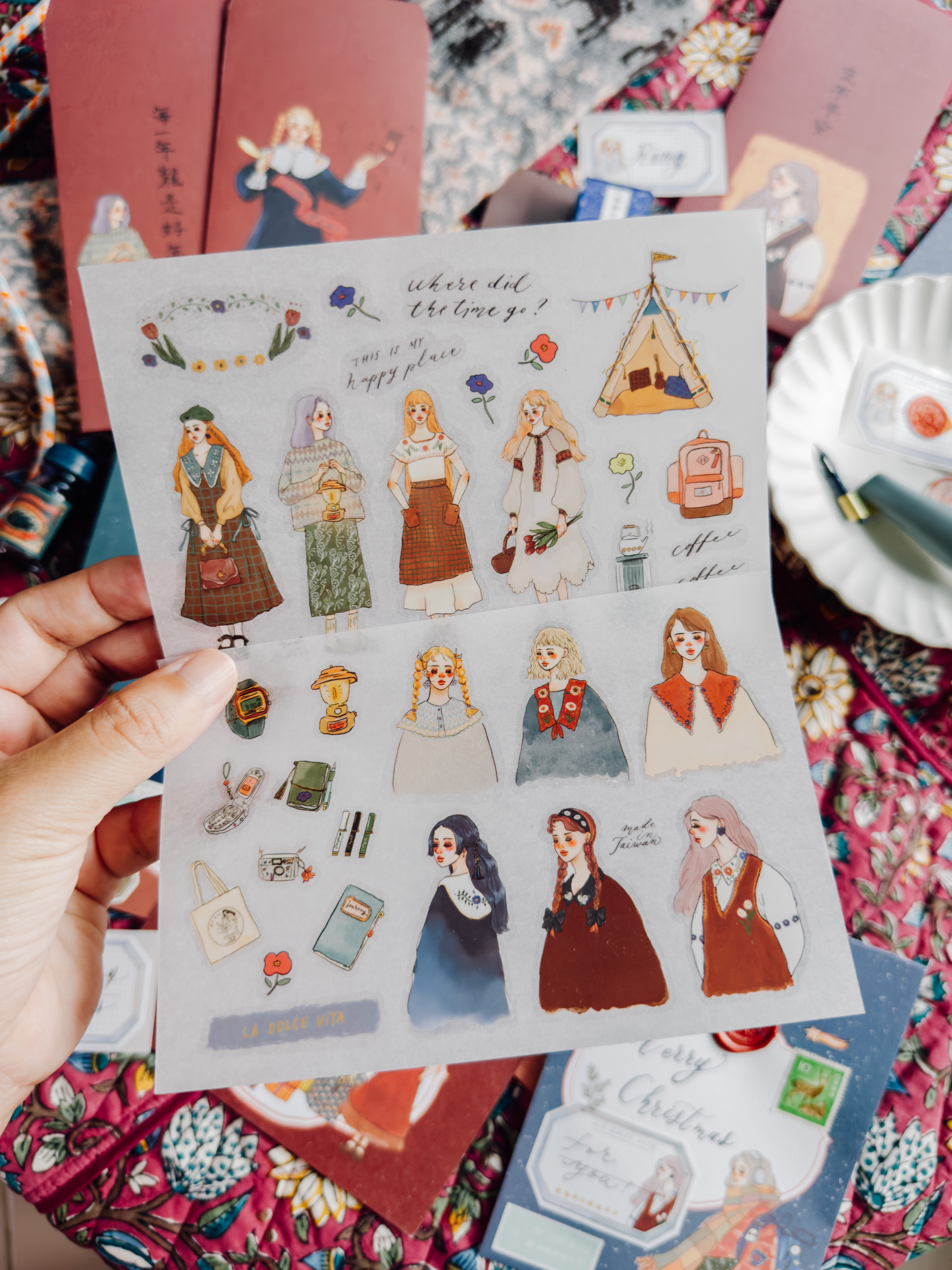 甜蜜的露營生活 轉印貼紙 2張一組｜甜蜜生活