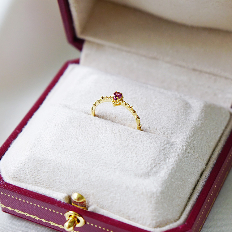 ｜純銀｜星夜旅途 · 絳紫 – 石榴石 – 戒指